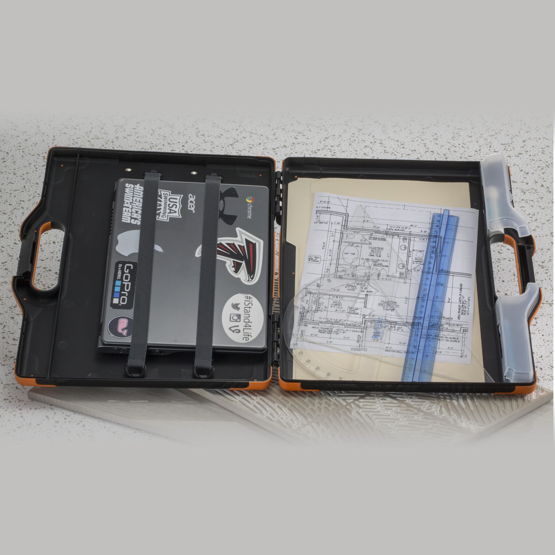 Letter/Legal Size Black and Details about   Officemate OIC Carry All Clipboard Storage Box