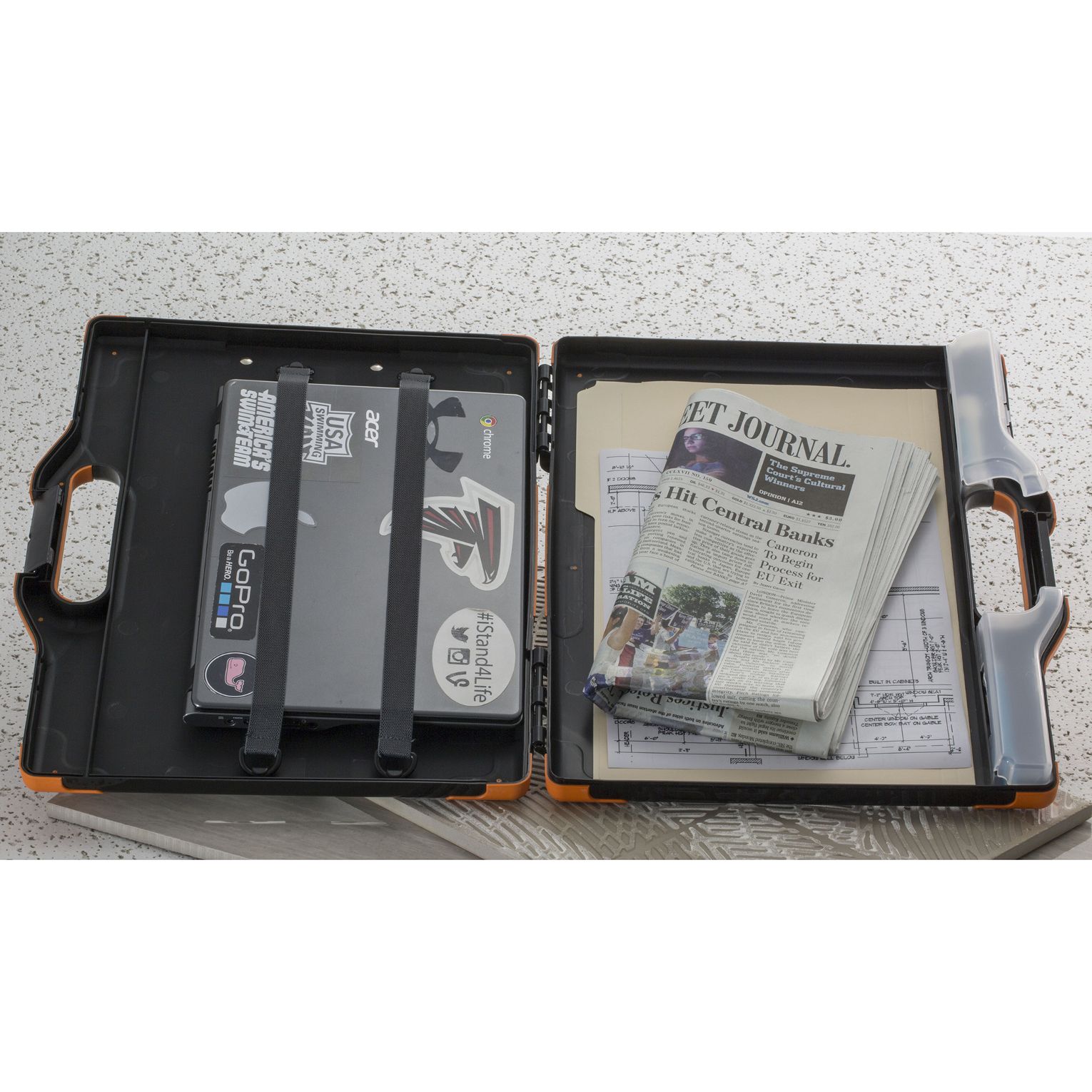 Officemate 83217 Magnetic Clipboard - Aluminum - Gray