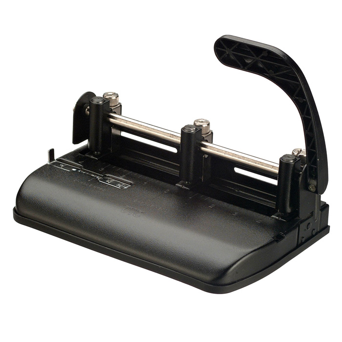 Officemate Adjustable 2-7 Hole Punch. Includes 7 Punch Heads. Punches 5-11  Sheet Capacity, Black with Chrome Trim (90070) : : Home