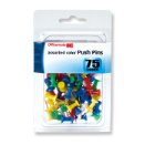 Officemate Giant Push Pins, Assorted - 12 count