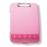 Pink Ribbon Slim Clipboard Storage Box, Pink
