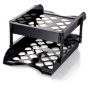 Unbreakable Multi-Directional Hi-Capacity Tray Sets, Black