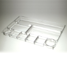 Drawer Tray, 9 Compartments, Smoke