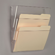 Wall File, Letter Size, 3/PK, Clear