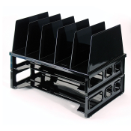 Large Sorter with 2 Letter Trays, Black