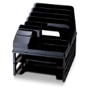 Front Load Sorter/ Organizer with 2 Letter Trays, Black