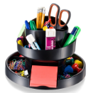 Recycled Deluxe Rotary Organizer, Black