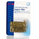 Jumbo Gold Tone Clips and Fasteners / Paper Clips
