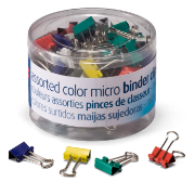 Micro / Binder Clips, Assorted Colors