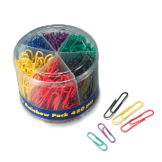 Vinyl Coated Clips and Fasteners / Paper Clips, Assorted (100 #2 & 50 Giant)