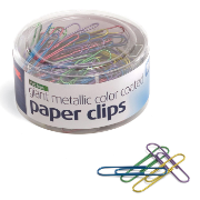 PVC Free Metallic Color Coated Clips, 200 Giant