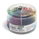 PVC Free Metallic Color Coated Clips, 450 (300 #2 / 150 Giant)