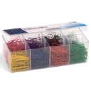 PVC Free Color Coated Clips, 800 #2 / Reusable Plastic Organizer with 8 compartments
