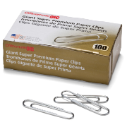 Super Premium Giant, Smooth, Clips and Fasteners / Paper Clips