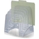 Jumbo Incline Sorter, 6 Compartments, Clear