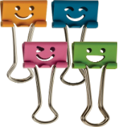 Officemate Happy Smiling Face Binder Clips