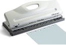 Adjustable 6-Hole Punch for Planners and Binders, White