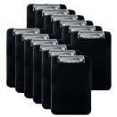 Memo Size Clipboard, Black, Pack of 12