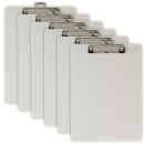 Recycled Plastic Clipboard, Letter Size, white, Pack of 6