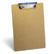 Wood Clipboard Memo Size, Low Profile Clip with Pen Holder