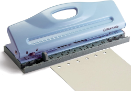 Adjustable 6-Hole Punch for Planners and Binders, Blue